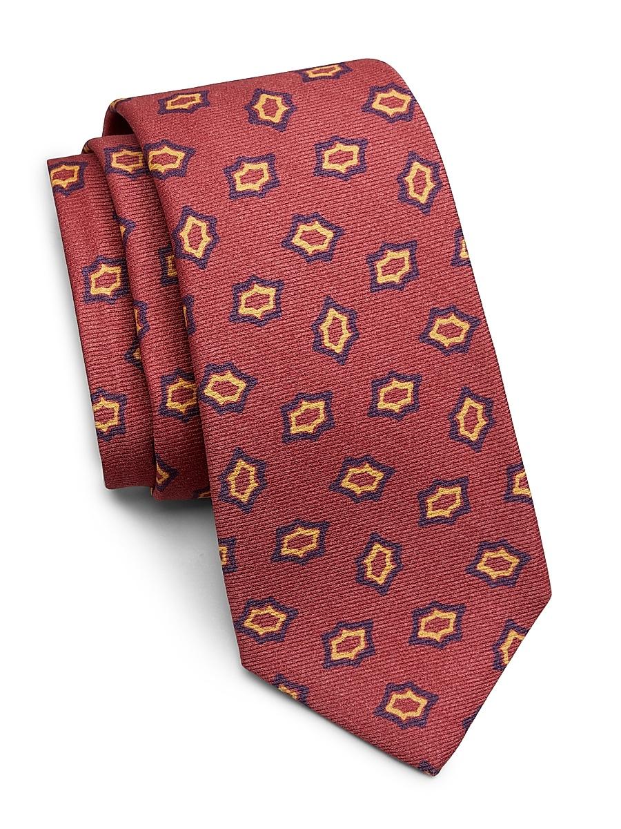 Mens Geometric Silk Tie Product Image