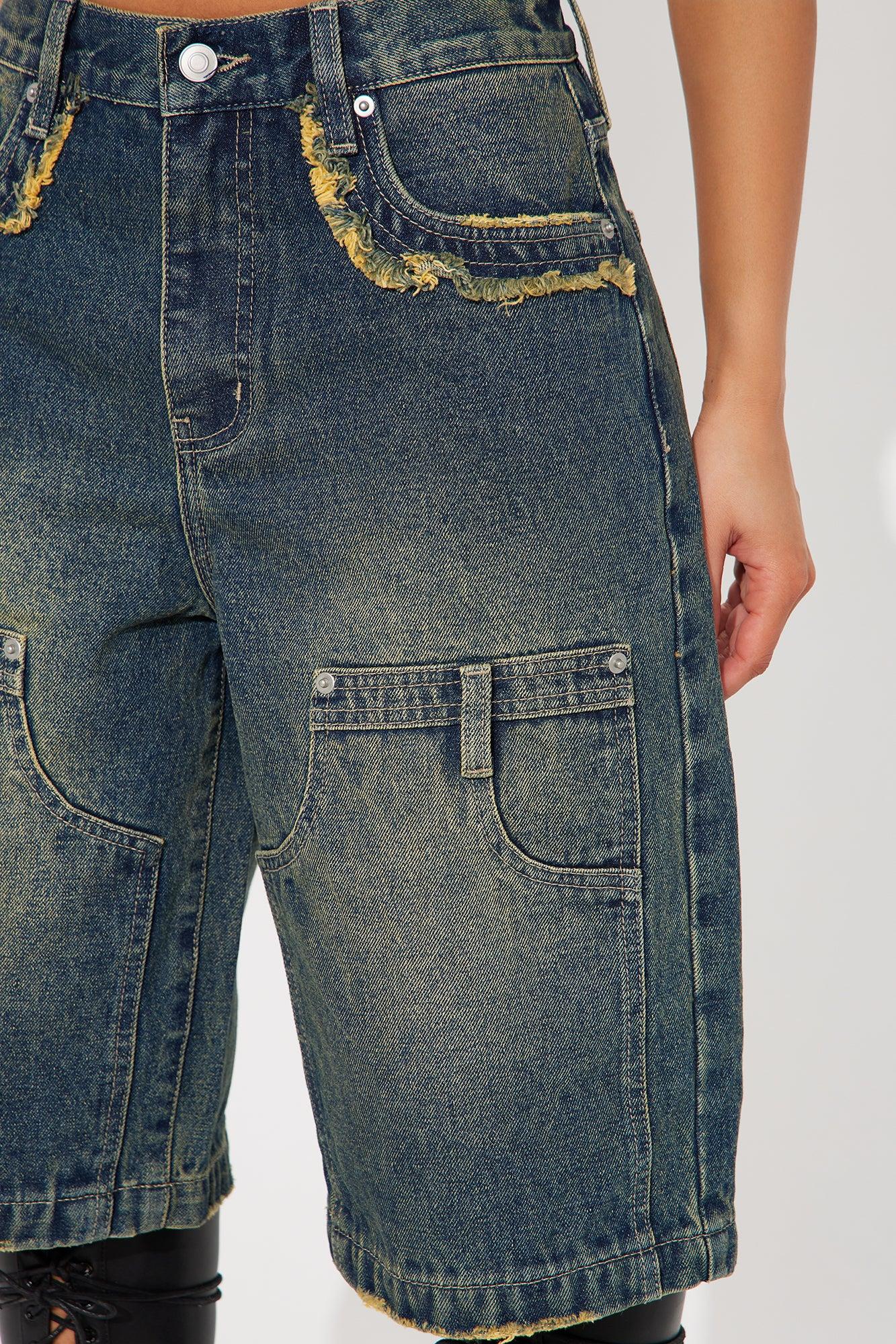Palermo Denim Jorts - Dark Wash Product Image