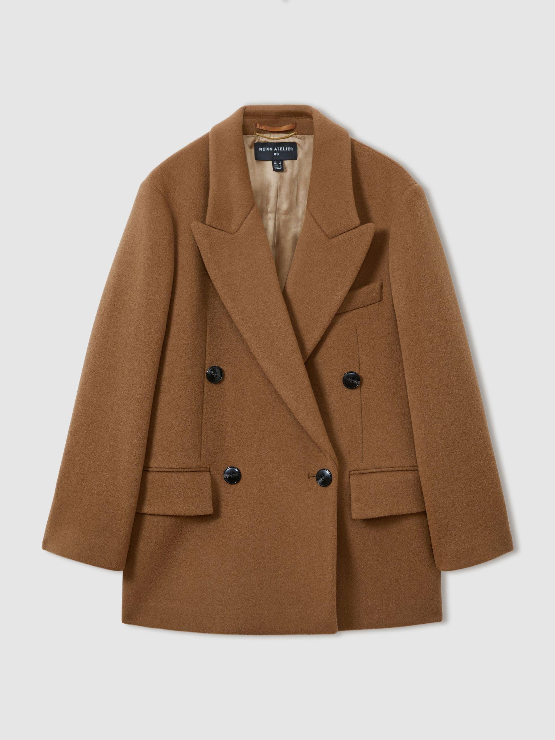 Atelier Virgin Wool and Camel-Blend Suit Jacket in Camel Product Image