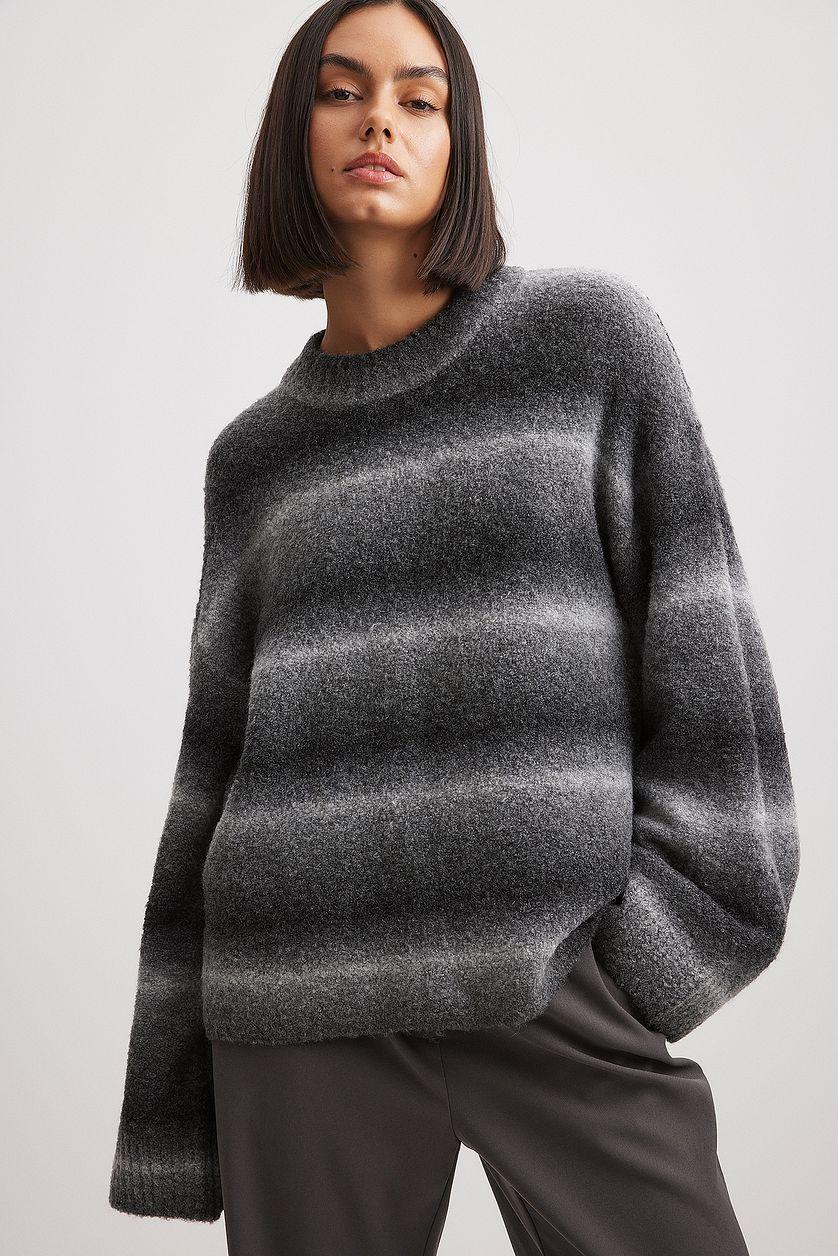 Ombre Knitted Oversized Sweater Product Image