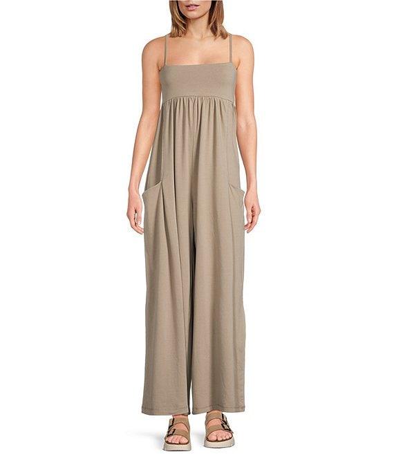 FP Movement Hot Shot Strappy Square Neck Sleeveless Wide Leg Jumpsuit Product Image