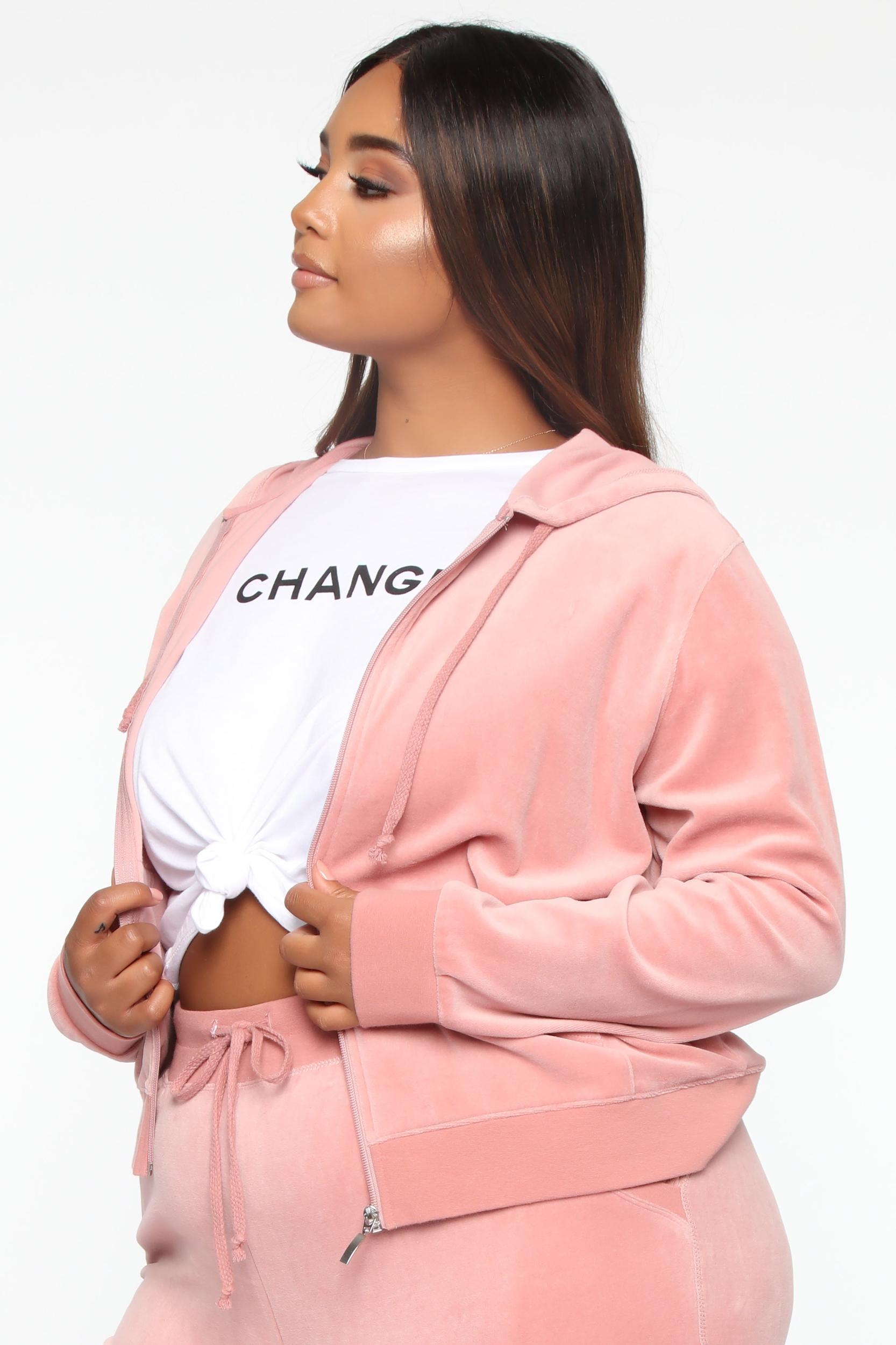 The Original Trendsetter Velour Set - Mauve Product Image