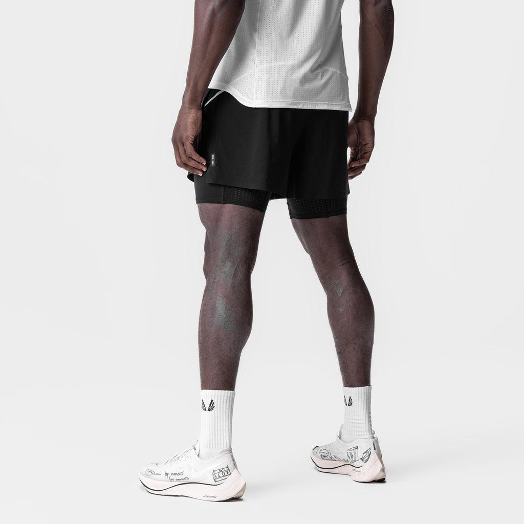 0951. Aerotex™ 4" High Split Liner Short - Black/White Product Image