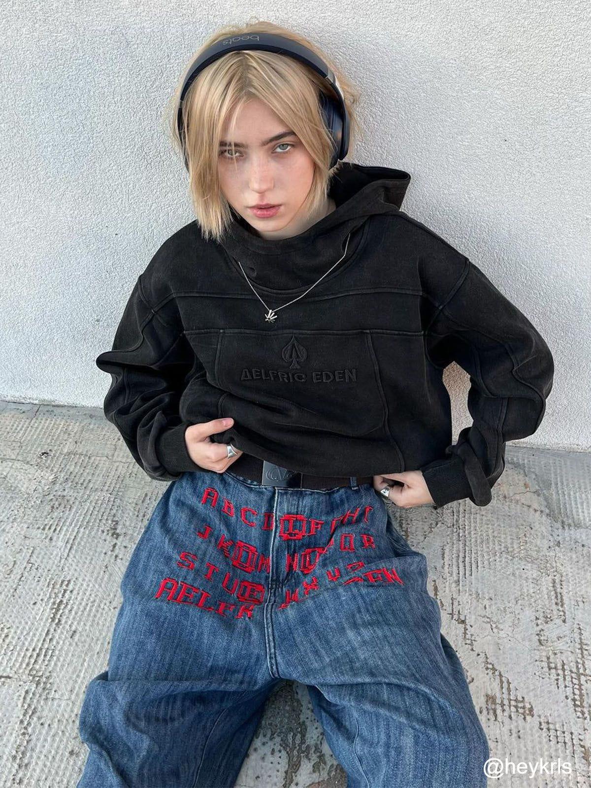 Aelfric Eden Ace of Spades Washed Pullover Hoodie Product Image