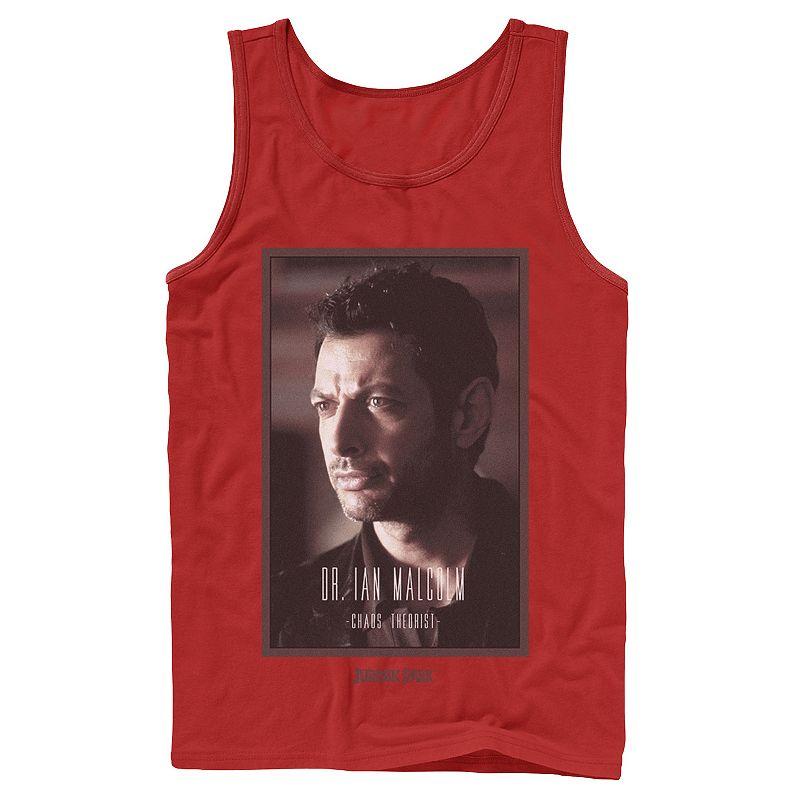 Men's Jurassic Park Dr. Ian Malcolm Chaos Theorist Graphic Tank Top,  Product Image