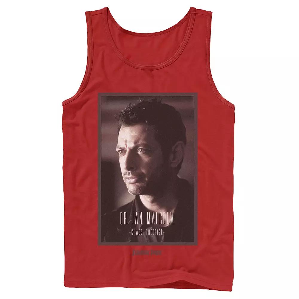 Men's Jurassic Park Dr. Ian Malcolm Chaos Theorist Graphic Tank Top,  Product Image