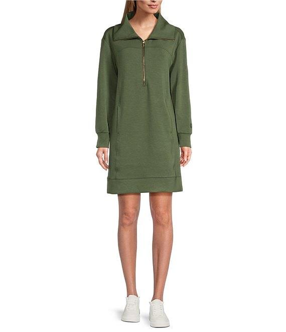 Tommy Bahama Palm Voyage 4-Way Stretch Tencel Quarter Zip Long Sleeve Dress Product Image