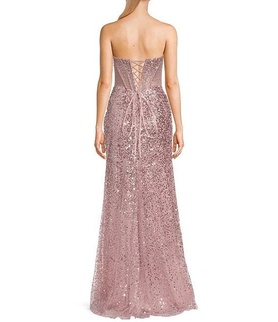 GB Social Allover Sequin Beaded Corset Dress Product Image