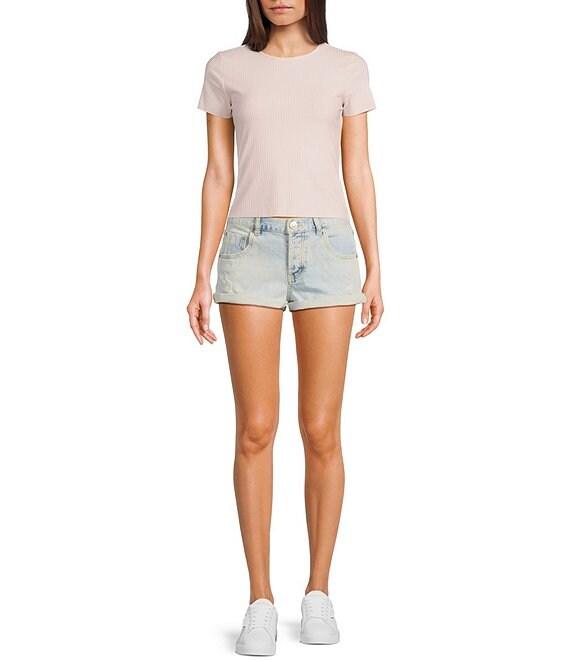 GB Roll Cuff Denim Shorts Product Image