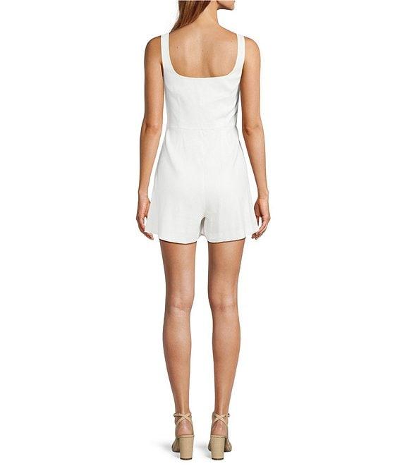 Antonio Melani Guinevere Linen Blend Square Neck Sleeveless Romper Product Image