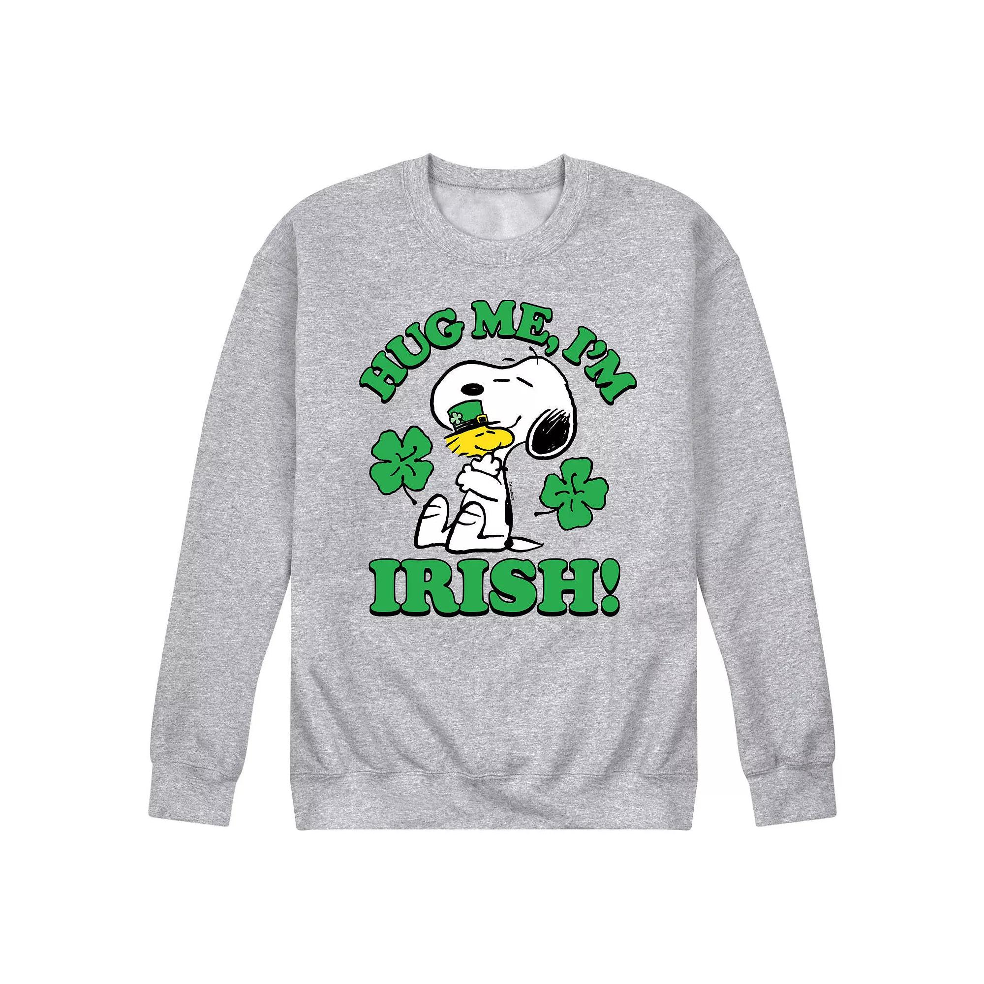 Men's Peanuts Hug Me I'm Irish Long Sleeve,  Product Image