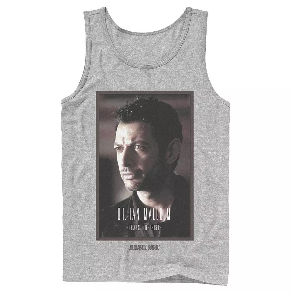 Men's Jurassic Park Dr. Ian Malcolm Chaos Theorist Graphic Tank Top,  Product Image