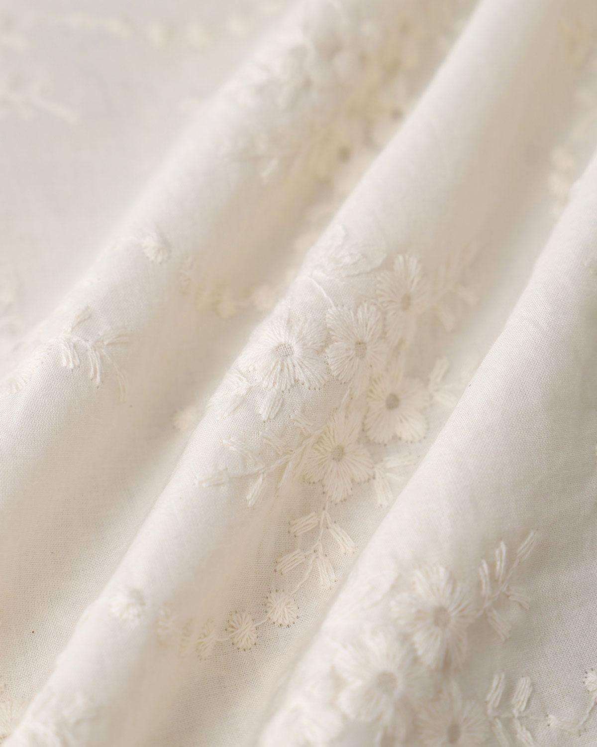 Beige Round Textured Neck Tee Product Image