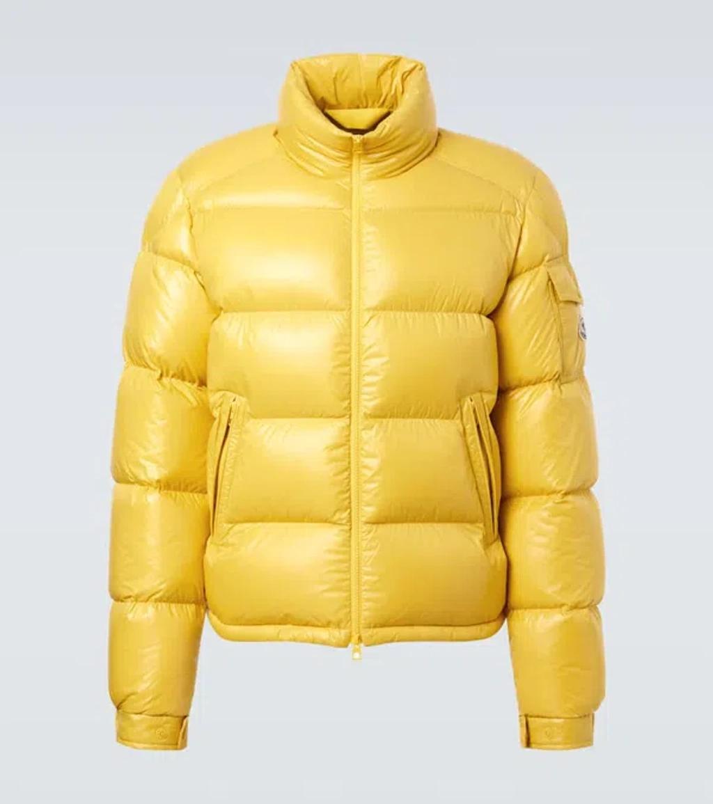 MONCLER Levitha Hooded Short Down Jacket In Yellow Product Image