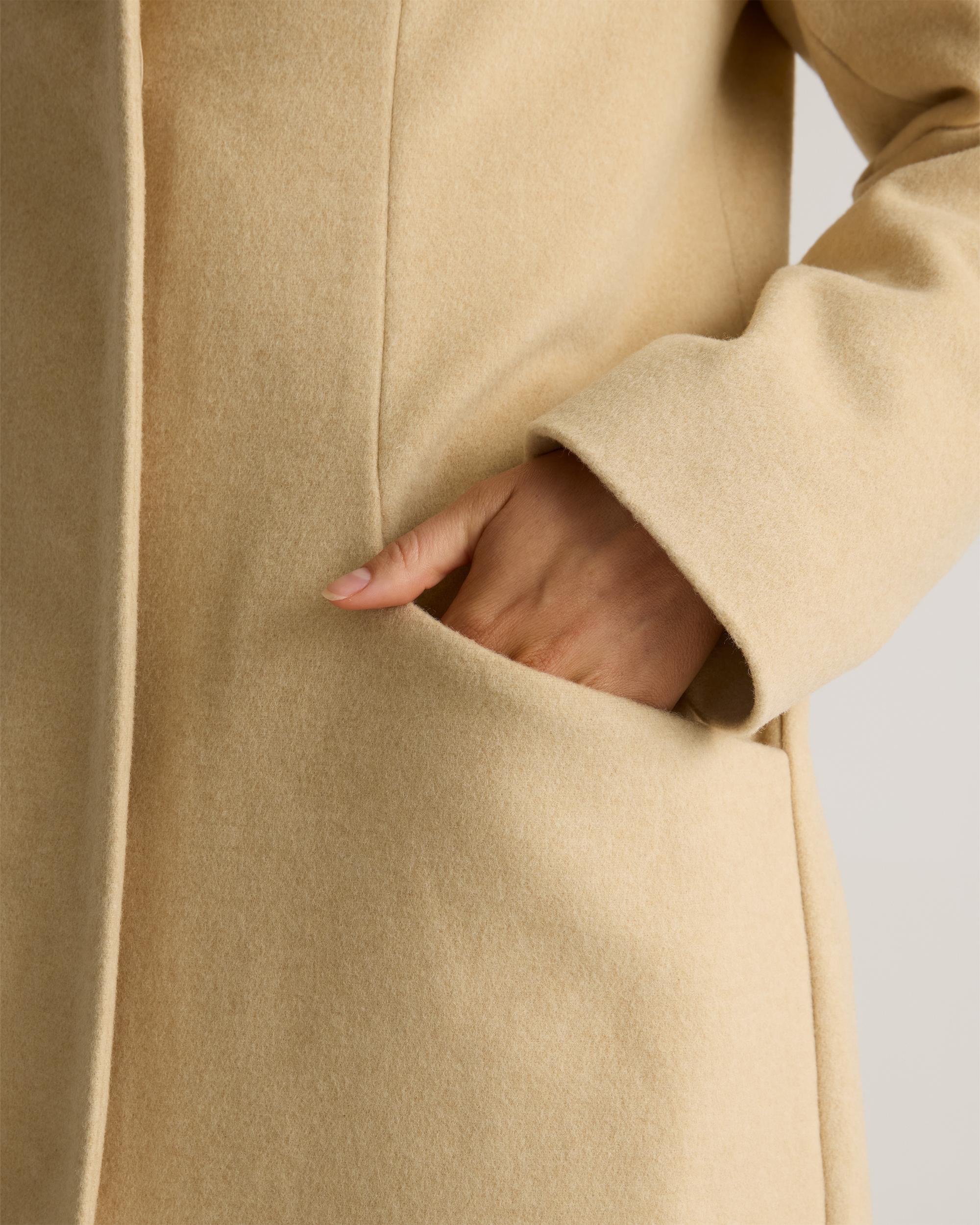 Quince | Women's Italian Wool Long Cocoon Coat Size XL, Wool/Nylon Product Image