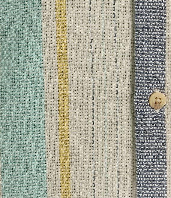 Rowm Big & Tall Tourister Short Sleeve Multi Stripe Camp Button Front Shirt Product Image