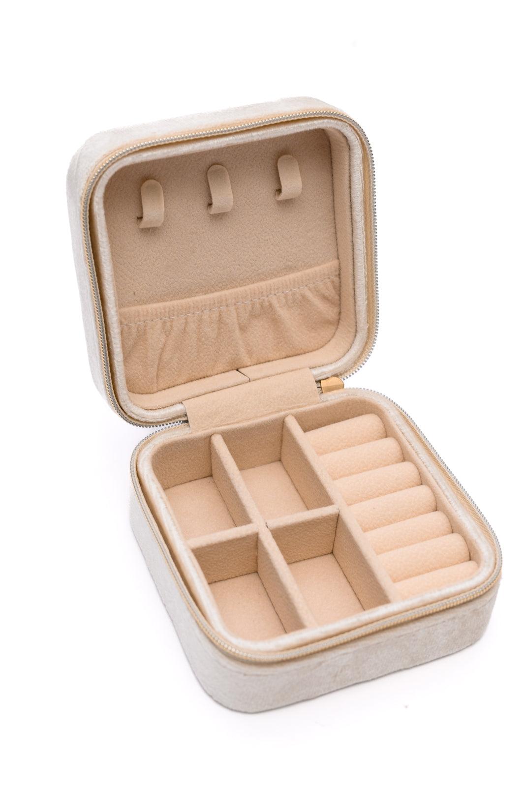 Kept and Carried Velvet Jewelry Box in Ivory (Online Exclusive) Product Image