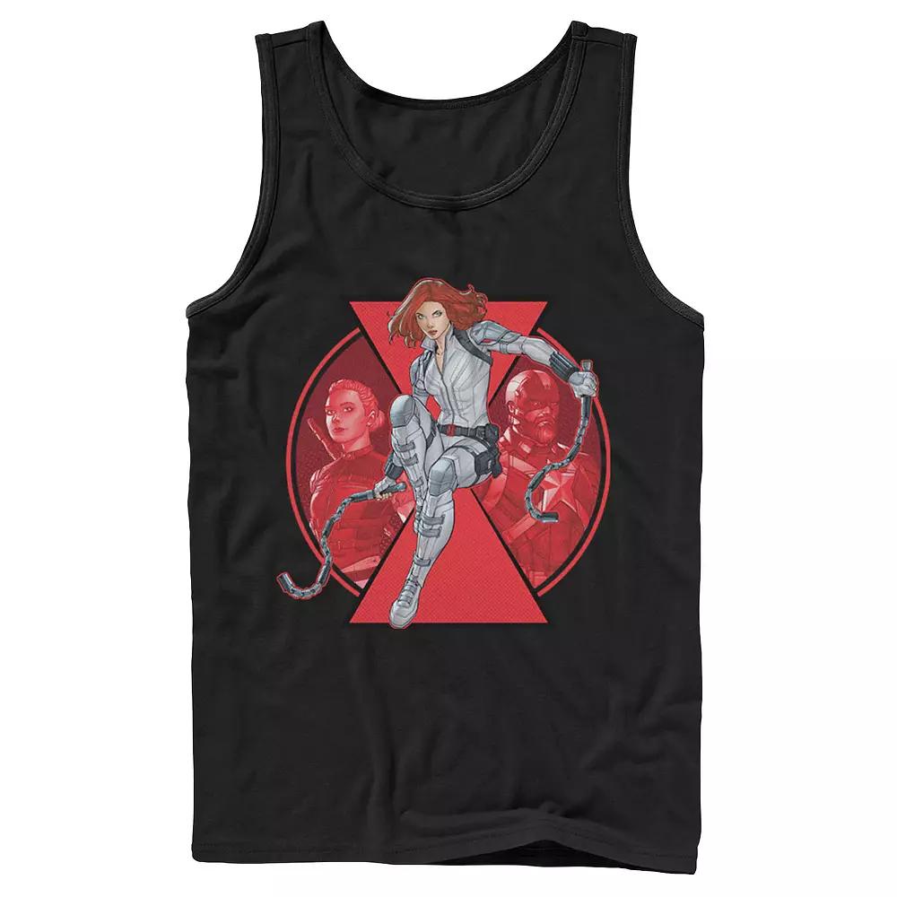 Men's Marvel Black Widow Team Animated Collage Tank Top,  Product Image