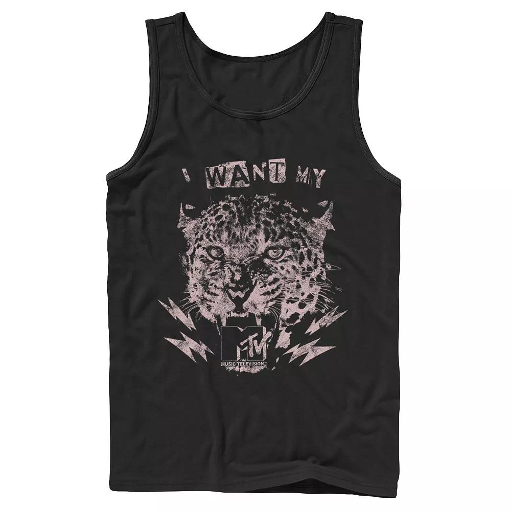 Men's MTV I Want My MTV Cheetah Stamp Tank Top, Boy's,  Product Image
