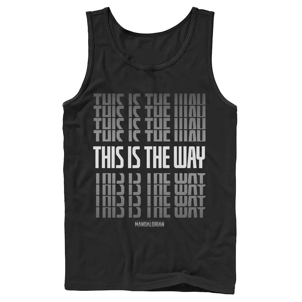 Men's Star Wars The Mandalorian This Is The Way Text Stack Tank Top,  Product Image