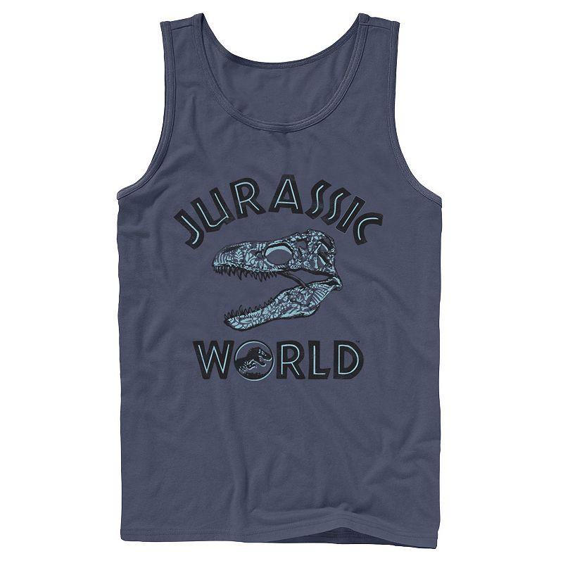 Men's Jurassic Park Neon Gradient Scene Tank Top,  Product Image