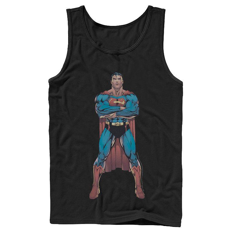 Men's DC Comics Superman Power Stance Comic Poster Tank Top,  Product Image