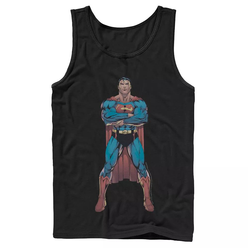 Men's DC Comics Superman Power Stance Comic Poster Tank Top,  Product Image