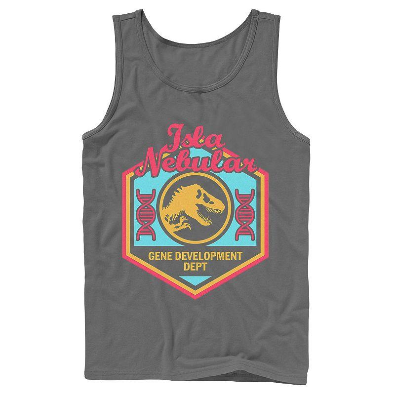 Men's Jurassic World Isla Nebular Gene Dept. Badge Tank Top,  Product Image
