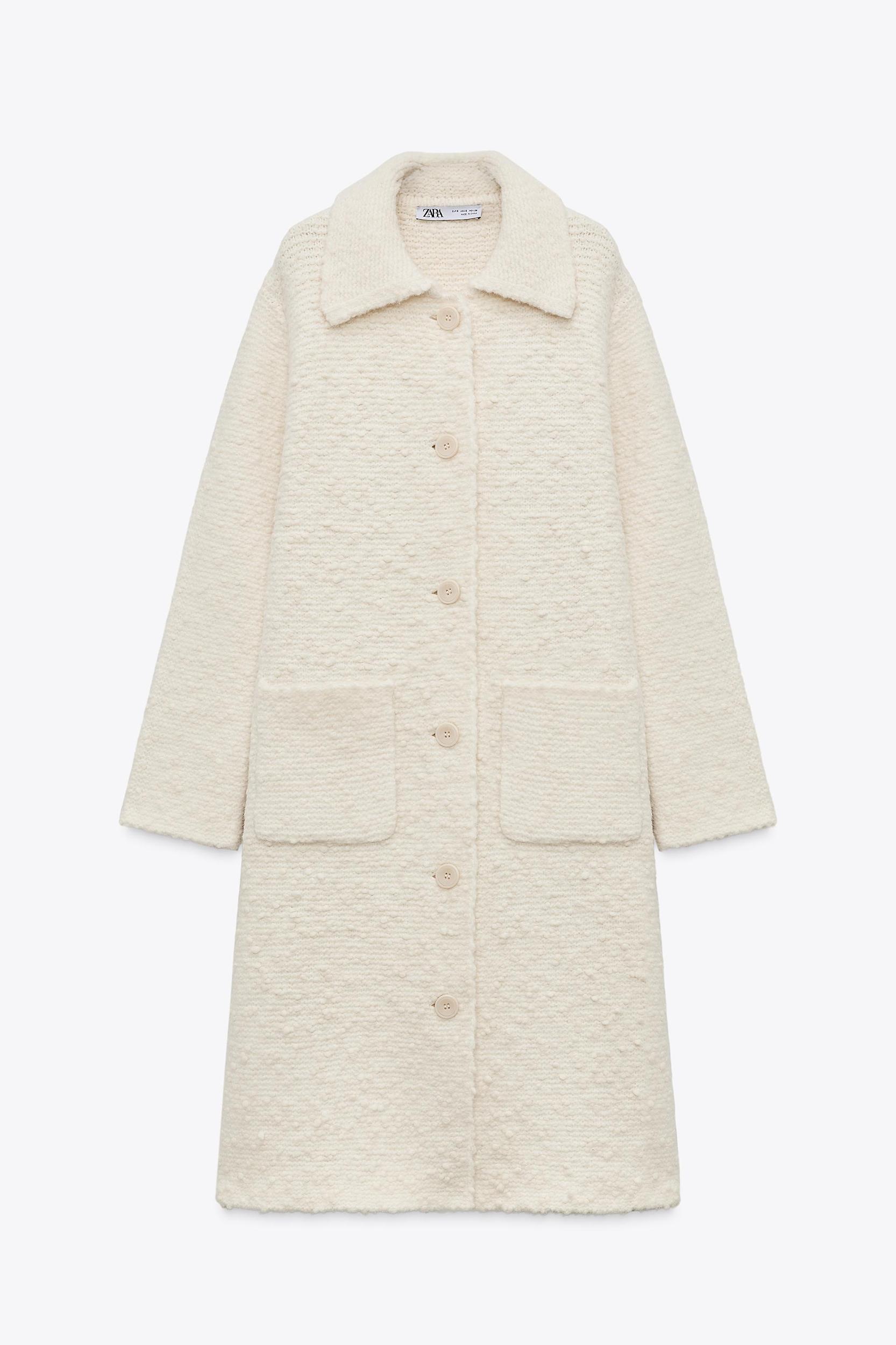 WOOL BLEND KNIT COAT Product Image