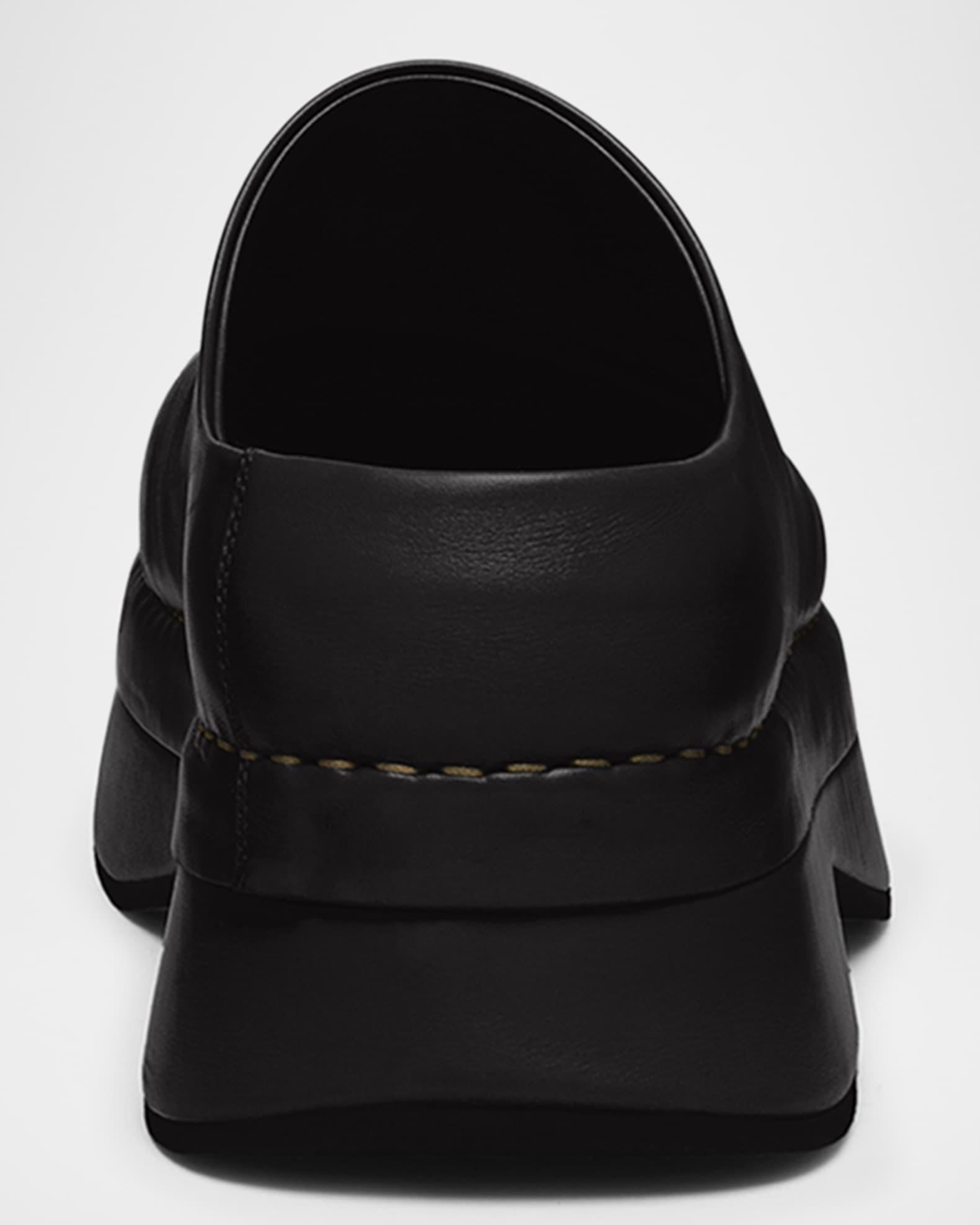 Mens Stone Leather Platform Clogs Product Image