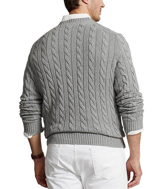 Polo Ralph Lauren Big & Tall Cable Knit Cotton Sweater Product Image