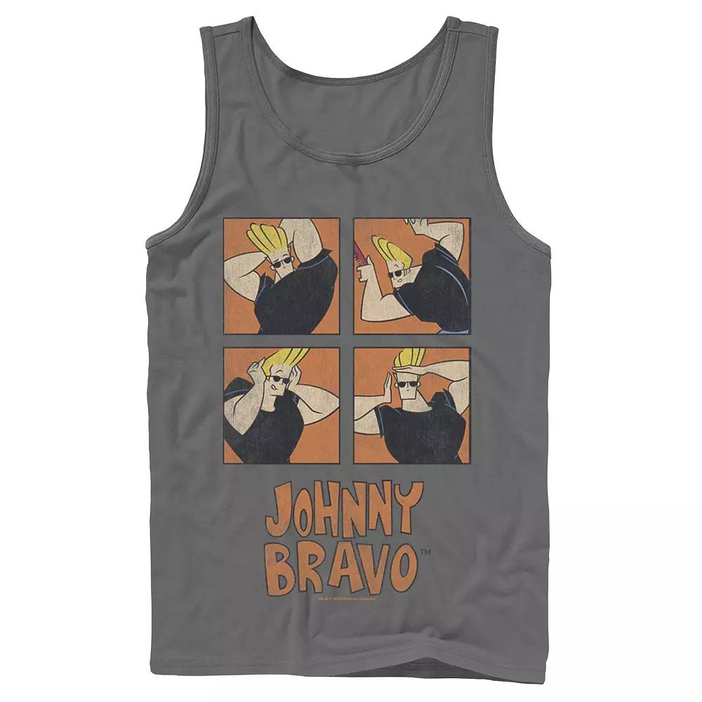 Men's Cartoon Network Johnny Bravo Box Up Hairdo Tank Top,  Product Image