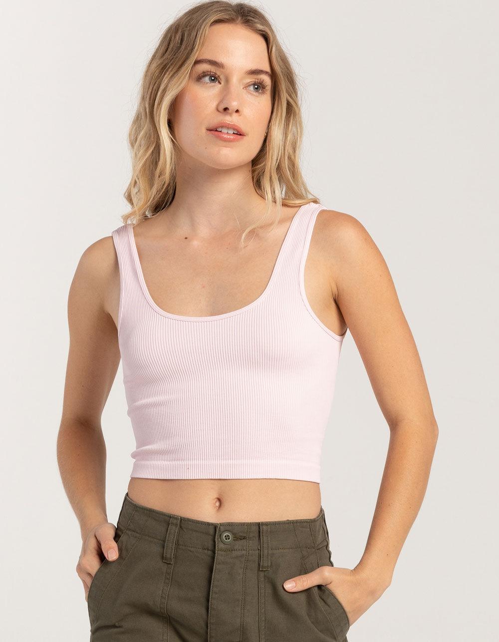 FULL TILT Seamless Low Back Womens Tank Top - YELLOW Product Image