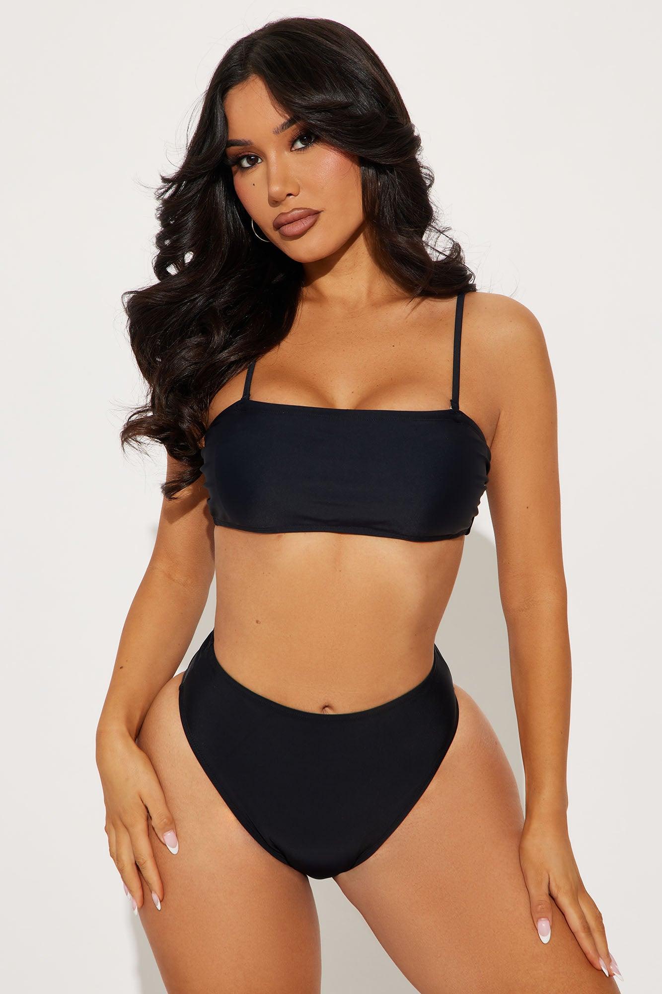 Maui Mix And Match Bandeau Bikini Top - Black Product Image