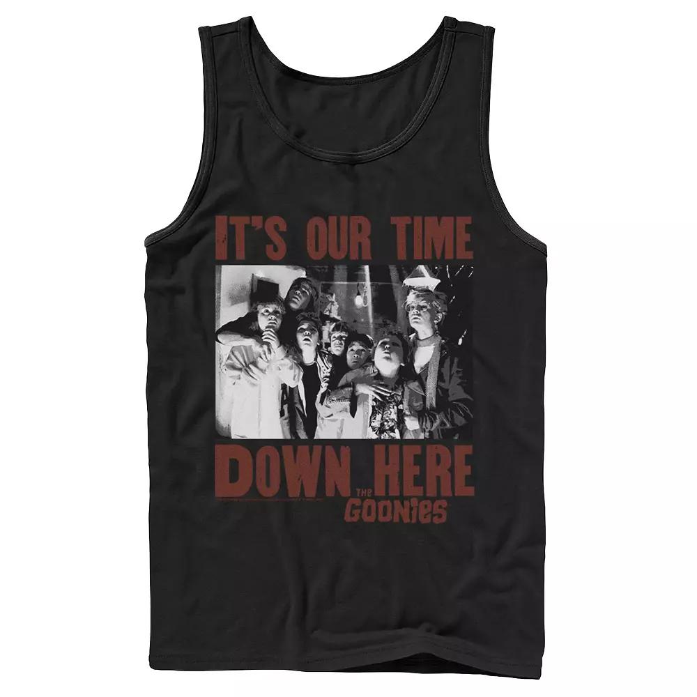 Men's The Goonies It's Our Time Down Here Text Tank Top,  Product Image