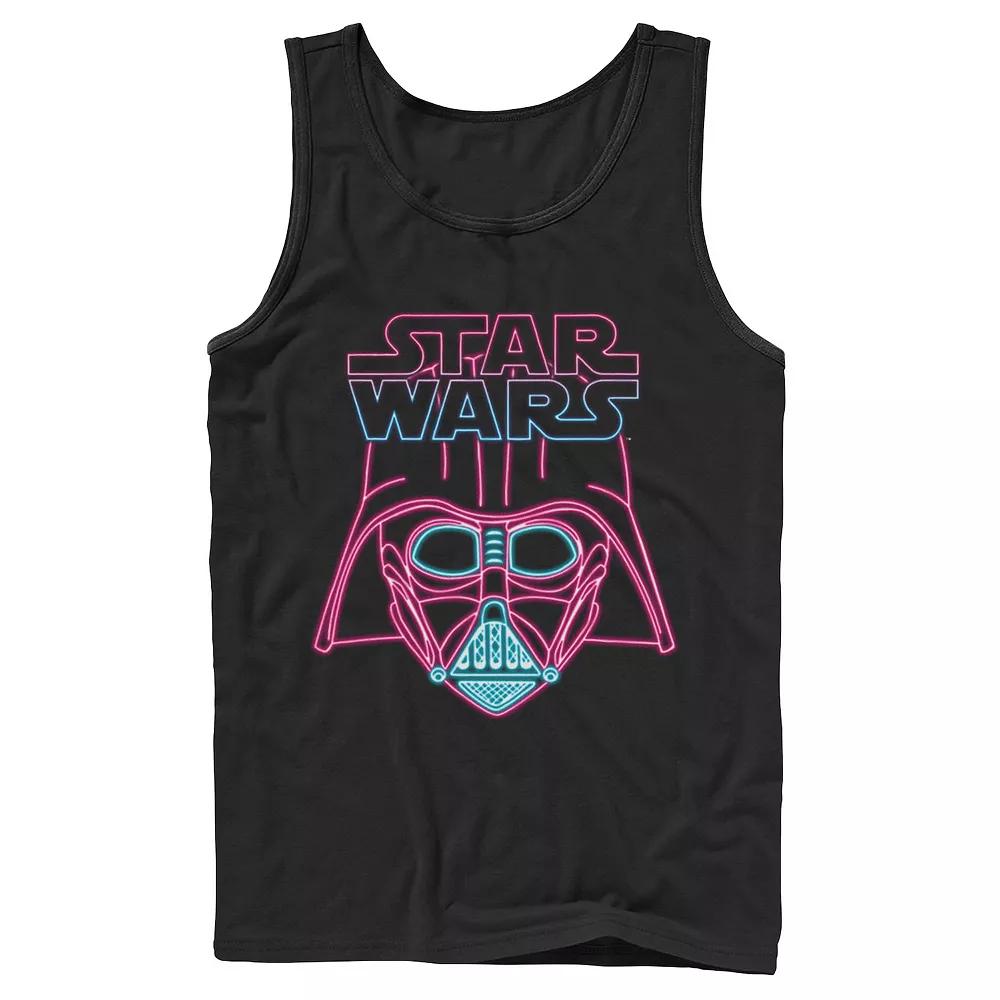 Men's Star Wars Darth Vader Neon Logo Tank Top,  Product Image