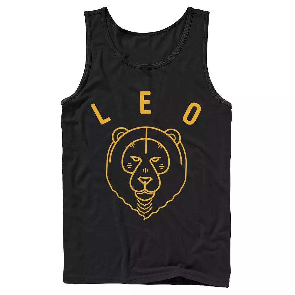 Men's Leo Yellow Ink Sketch Tank Top,  Product Image