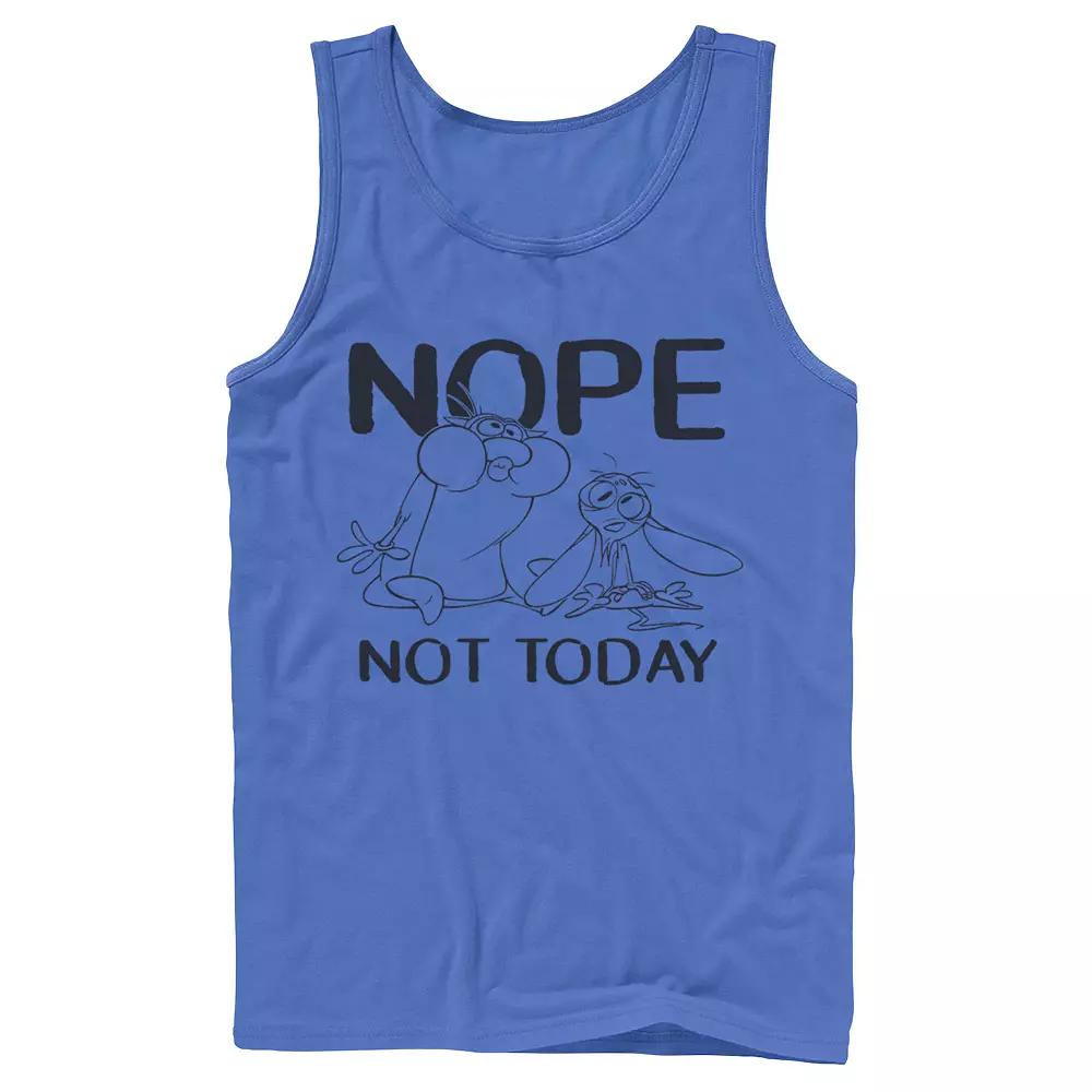 Men's Nickelodeon Ren And Stimpy Nope Not Today Sketch Tank Top,  Product Image