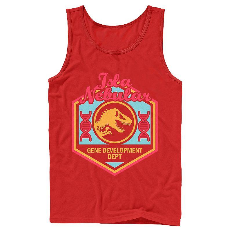Men's Jurassic World Isla Nebular Gene Dept. Badge Tank Top,  Product Image