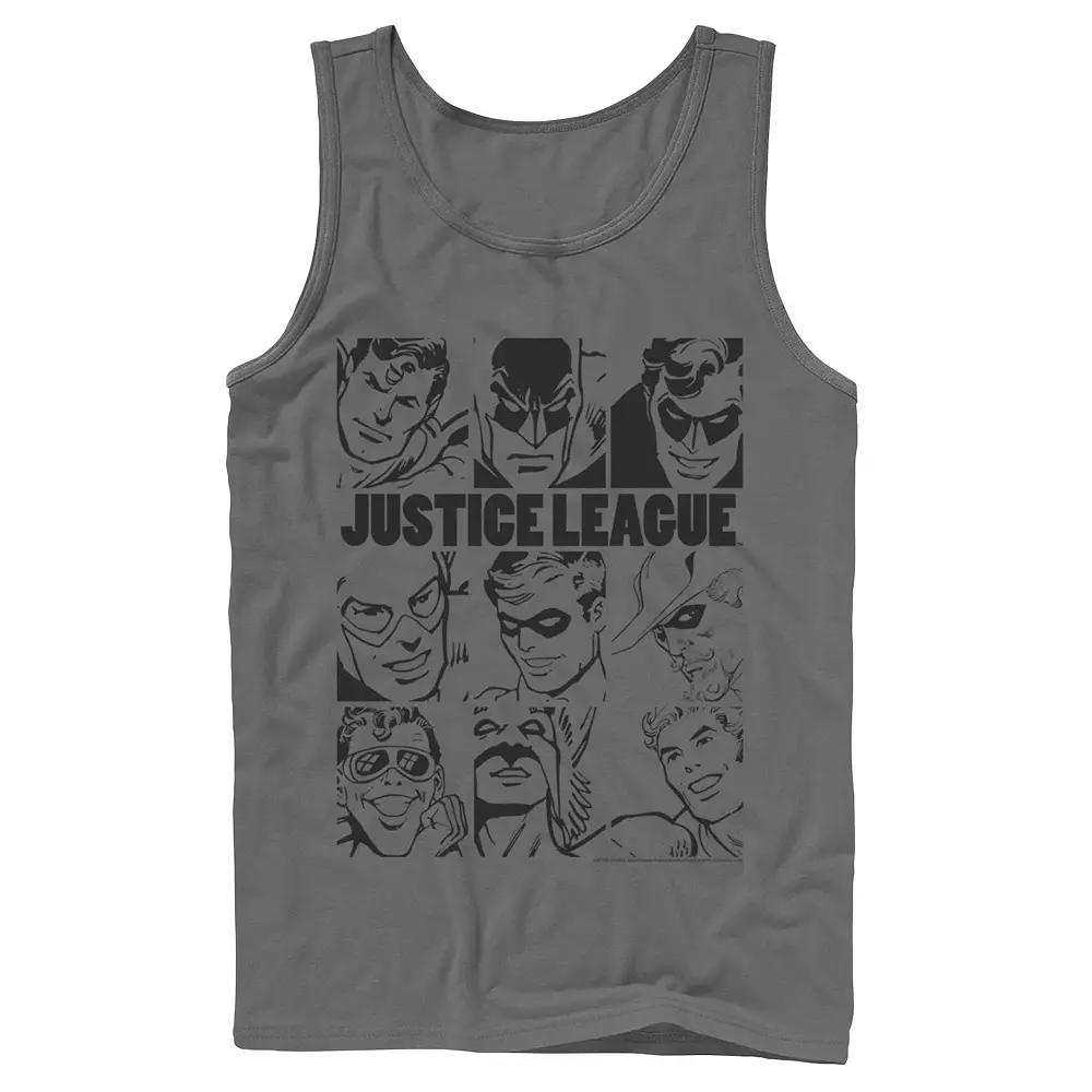 Men's DC Comics Justice League Group Shot Panel Poster Tank Top,  Product Image