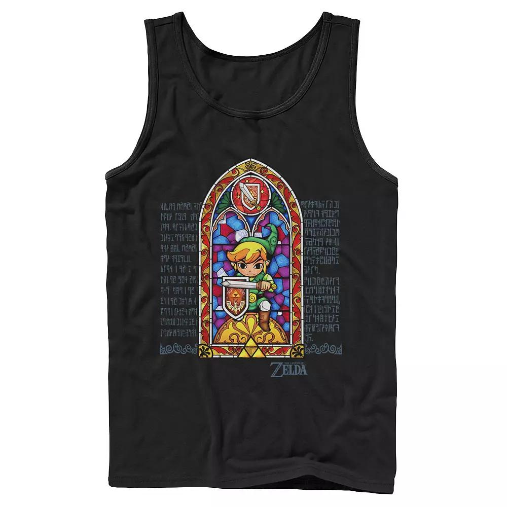 Men's Nintendo Zelda Stained Glass Protector Tank Top,  Product Image