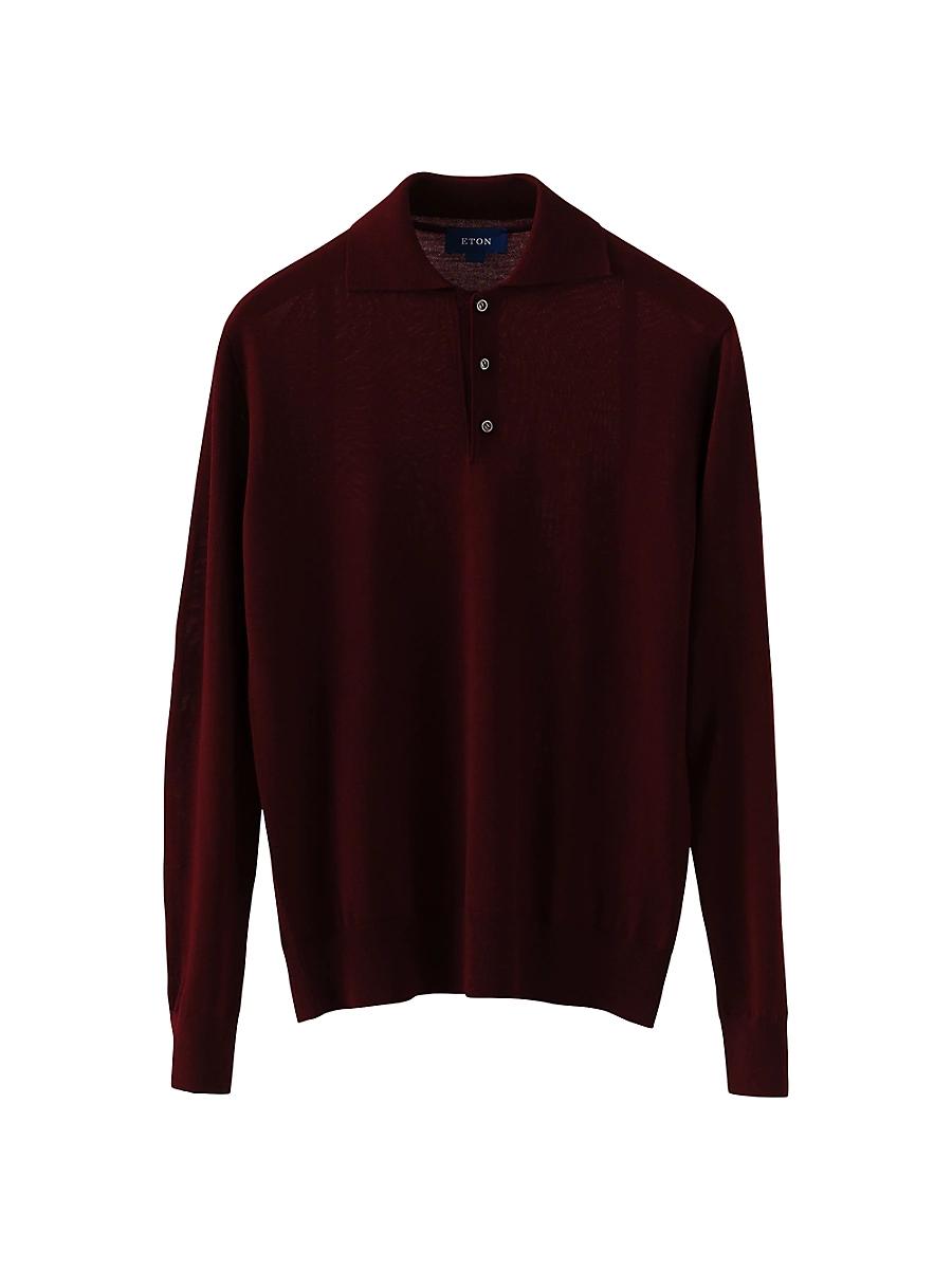 Mens Merino Wool Polo Sweater Product Image