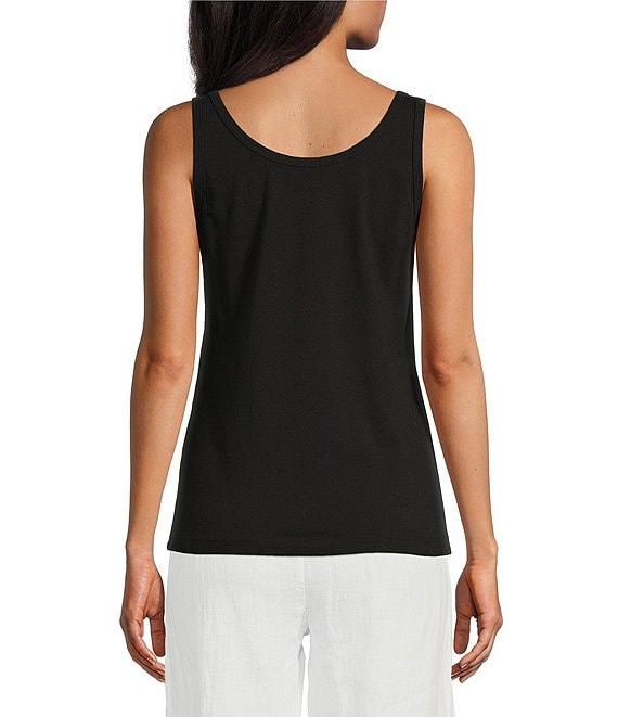 M Made in Italy Crew Neck Sleeveless Knit Stretch Jersey Cami Product Image