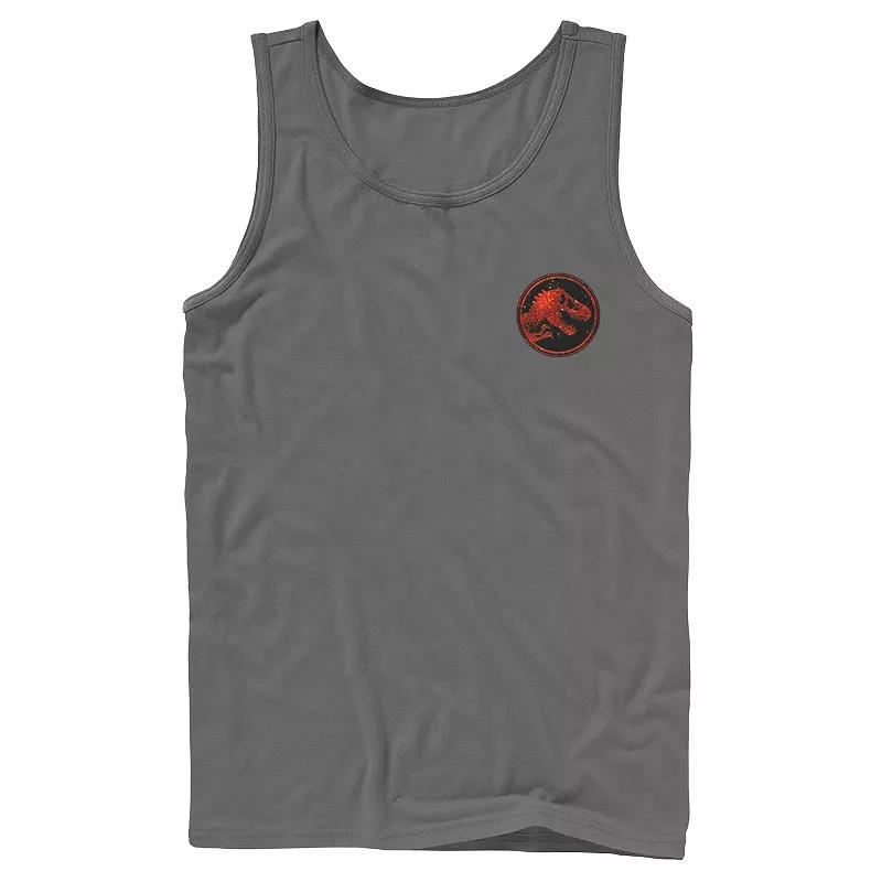 Men's Jurassic World Two T-Rex Magma Pocket Icon Tank Top,  Product Image