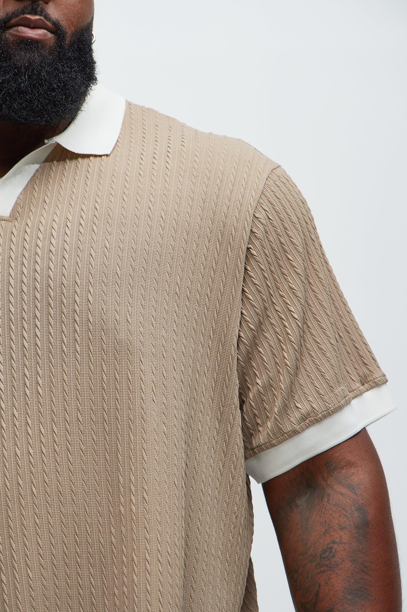 Dog In Me Textured Polo - Taupe/combo Product Image