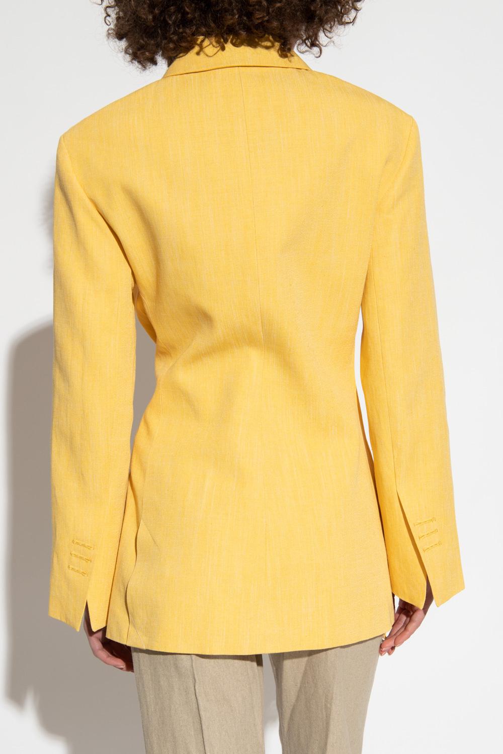 JACQUEMUS La Veste Tibau Crossover Blazer In Yellow Product Image