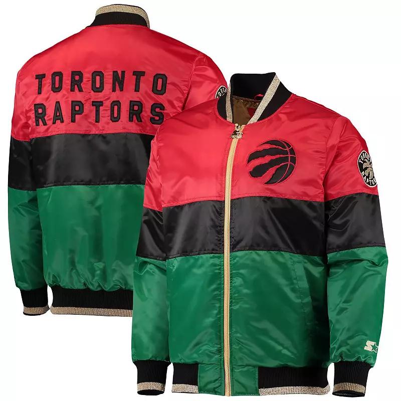 Men's Starter Red/Black/Green Toronto Raptors Black History Month NBA 75th Anniversary Full-Zip Jacket, Size: XL, Rpt Red Product Image