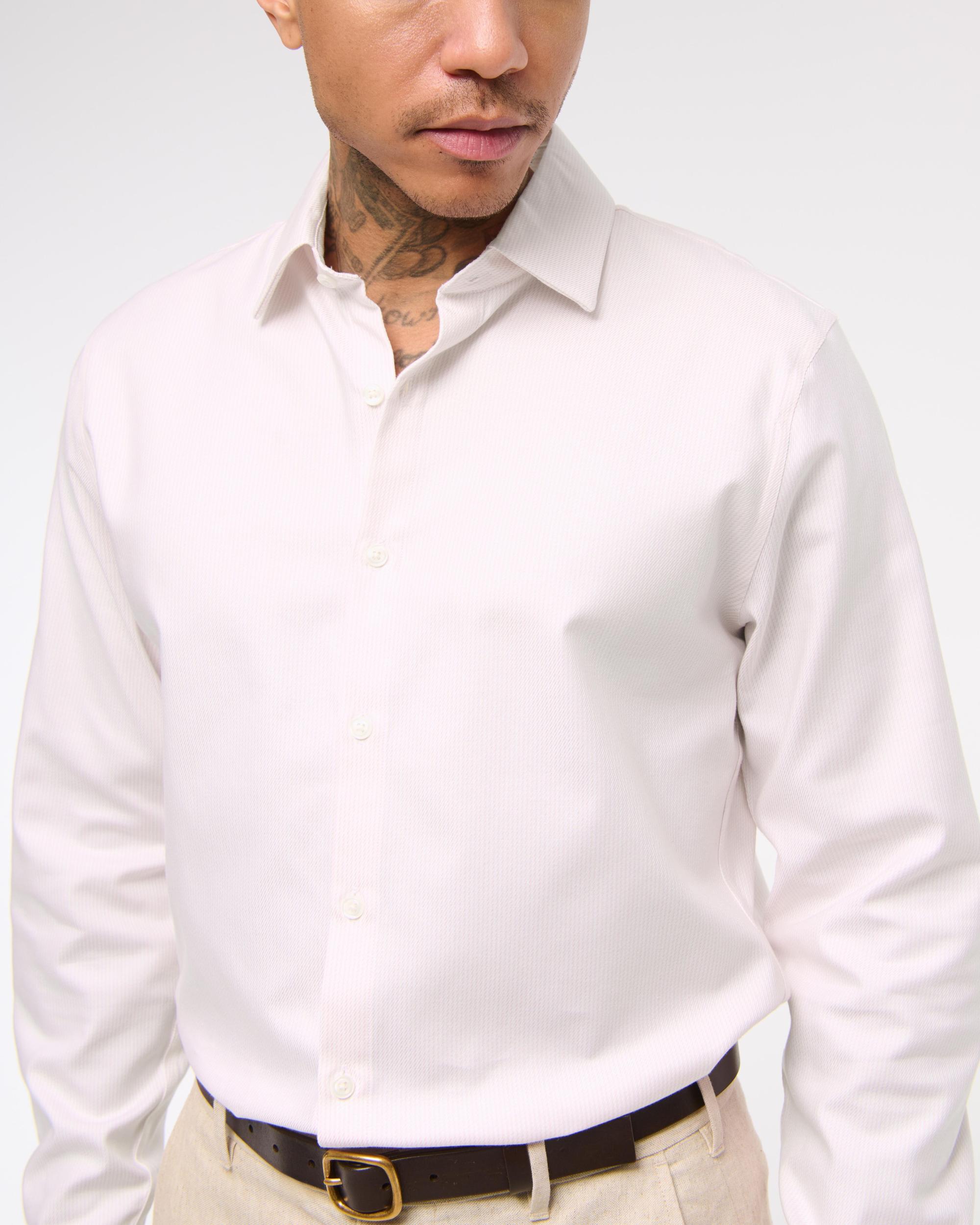 The A&F Collins Slim Suiting Shirt Product Image