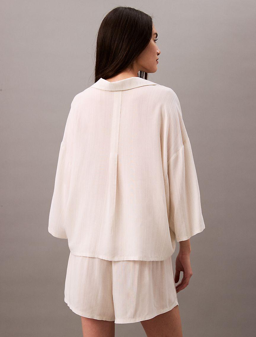 Woven Viscose Sleep Shorts Product Image