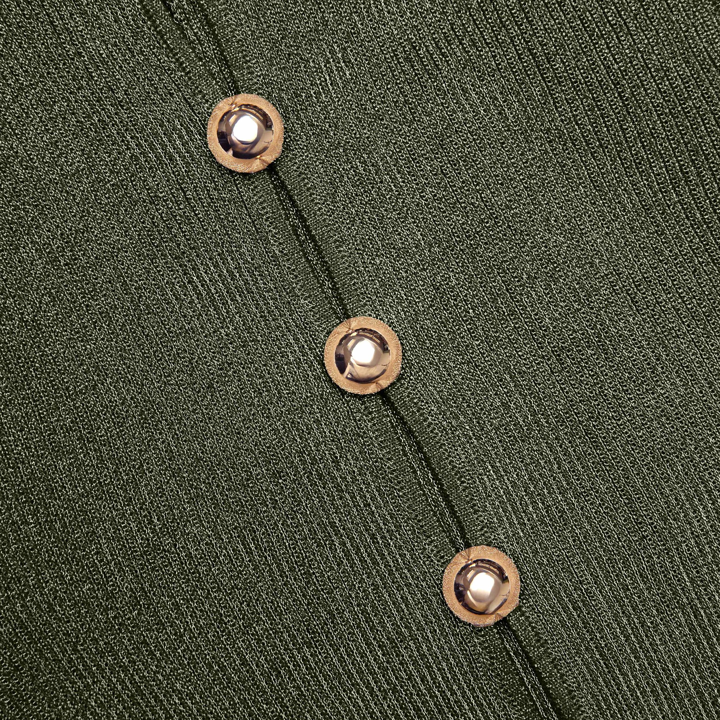 Khaki Lurex Knit Maxi Dress Product Image